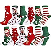 Winterlace Women's Christmas Socks, 12 Pairs, Holiday Xmas, Novelty Colorful Patterns