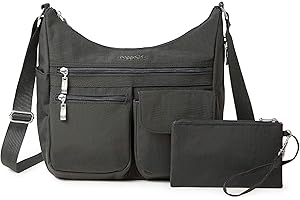Baggallini Everywhere Bagg - Hobo Crossbody Bag for Women with RFID Wristlet – Water-resistant Travel Bag