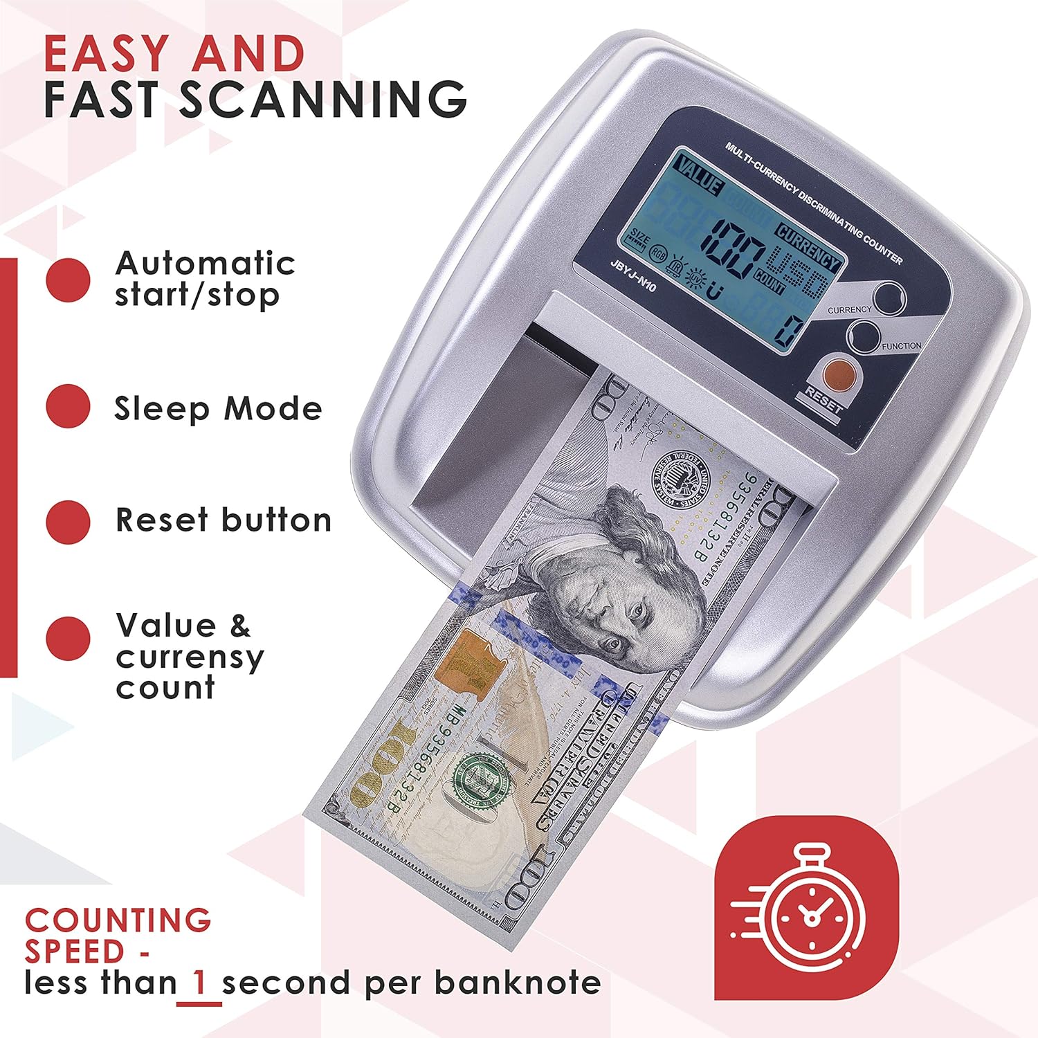 3 in 1 New Counterfeit Bill Detector & Counter with 5 Detection Modes & Bonus Counterfeit pens : Office Products