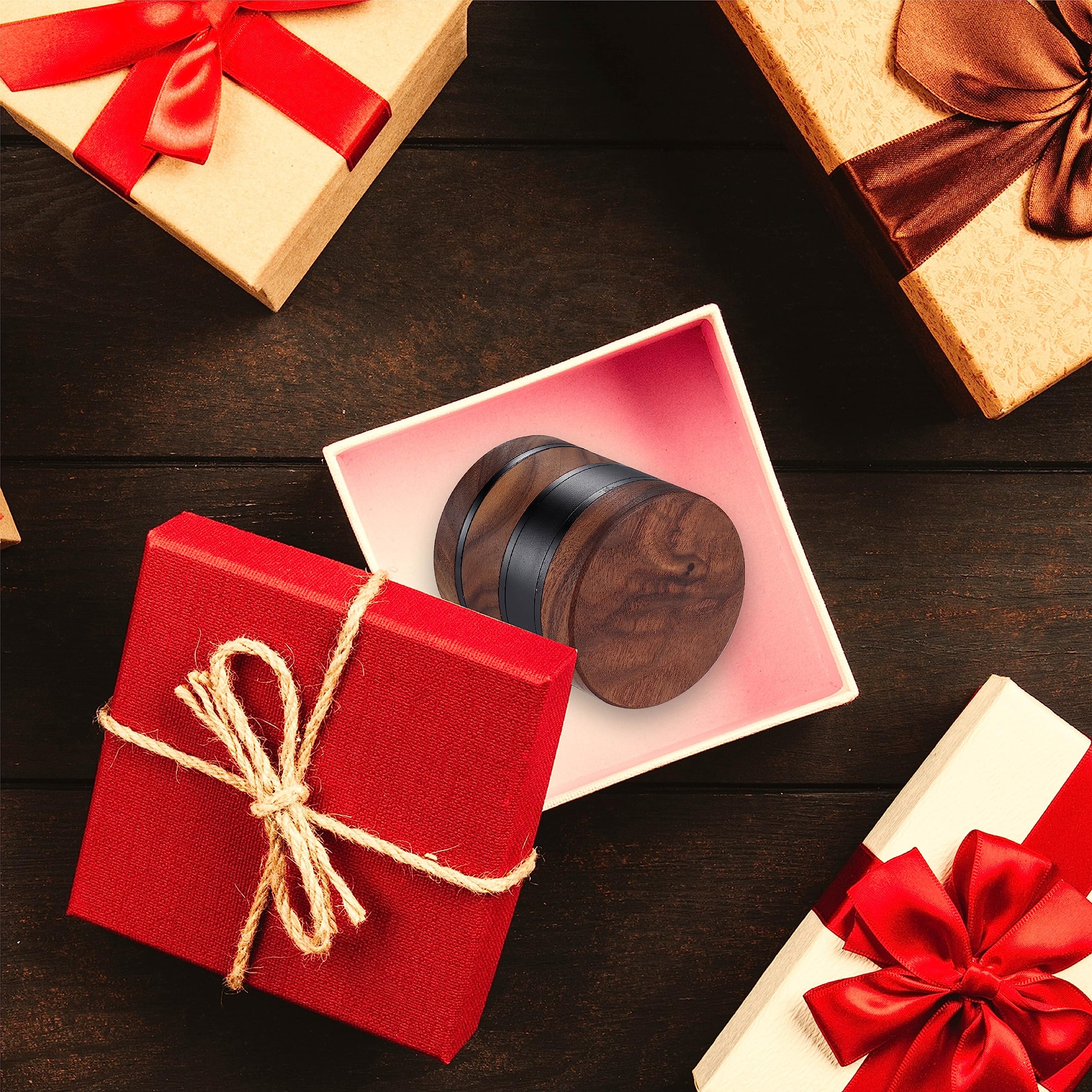 Black Wooden Spice Grinder 2.5