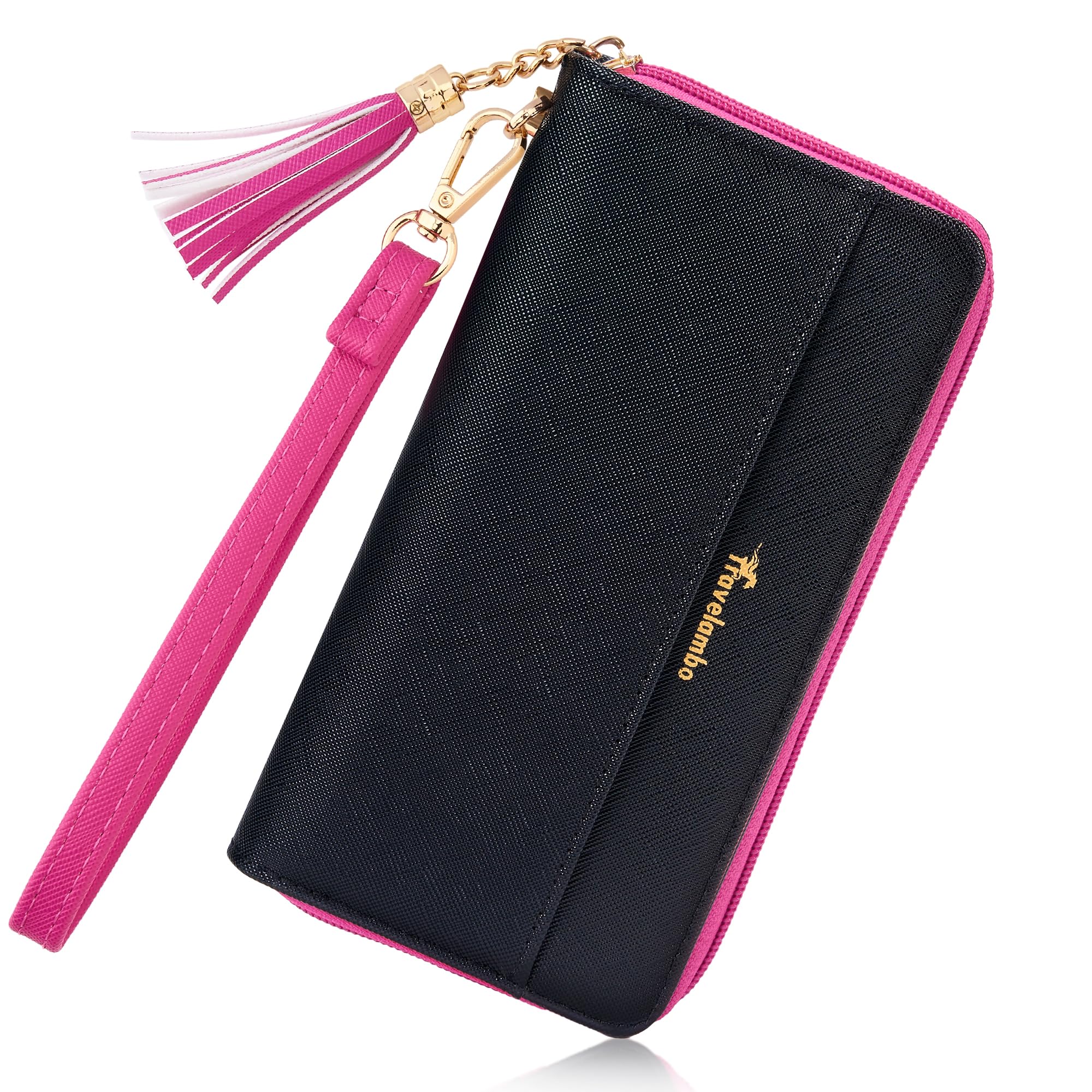 Photo 1 of Travelambo Womens Wallet Tassel Bifold Ladies Cluth Wristlet Wrist strap Long Purse