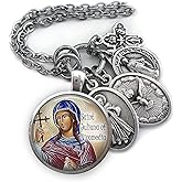 St. Juliana of Nicomedia Keychain, Necklace or Clip, Patron Saint Jewelry Gift