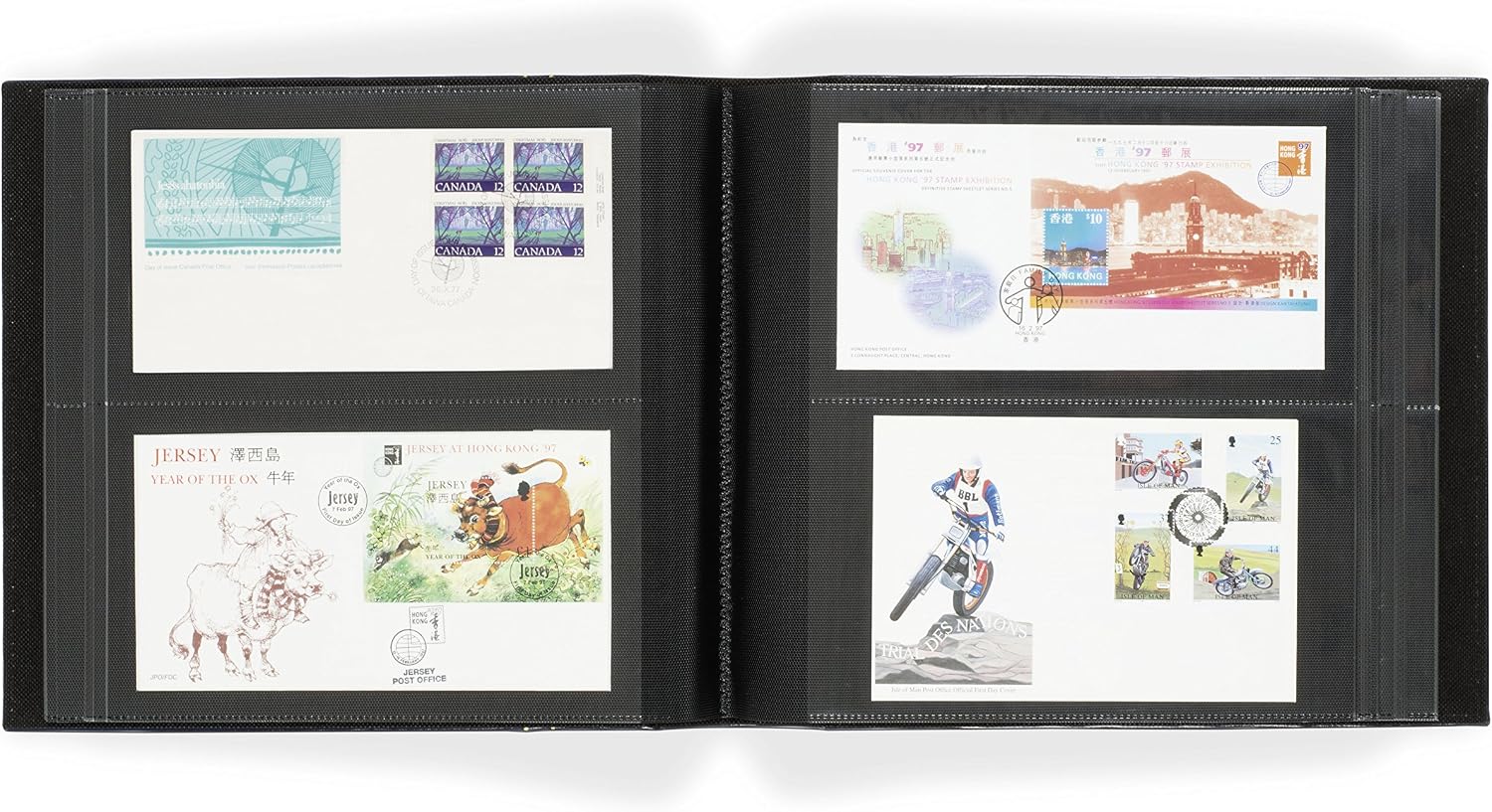 Leuchtturm 354422 Album for 200 First-Day-Cover FDCs or letters in DIN long, incl. protective cassette - blue - Image 4