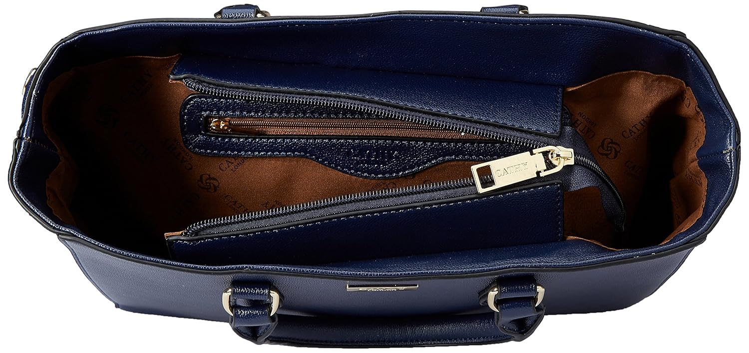cathy london synthetic leather women's handbag - blue (cathy-156)