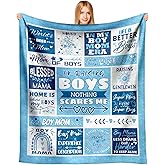 EQNWI Christmas Boy Mom Gifts, Birthday Gift for Boy Mama, Boys Mom Gifts for New Moms, Mother of Boys Gifts, Pregnant Mother/Expecting Mommy/First Time Moms to Be/Mommy to Be Blanket 60" x 50"