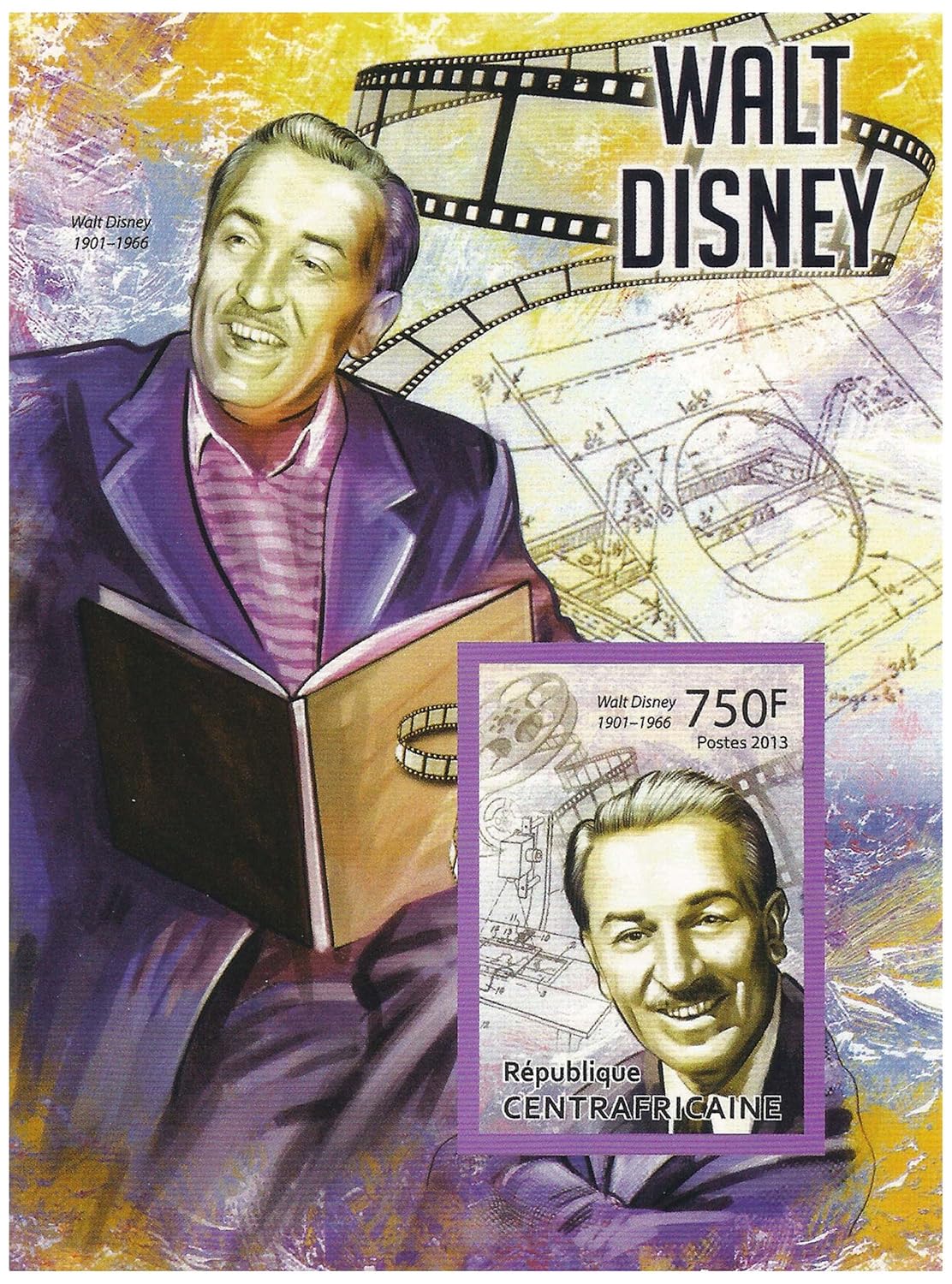 Walt Disney stamps for collectors Imperforate souvenir