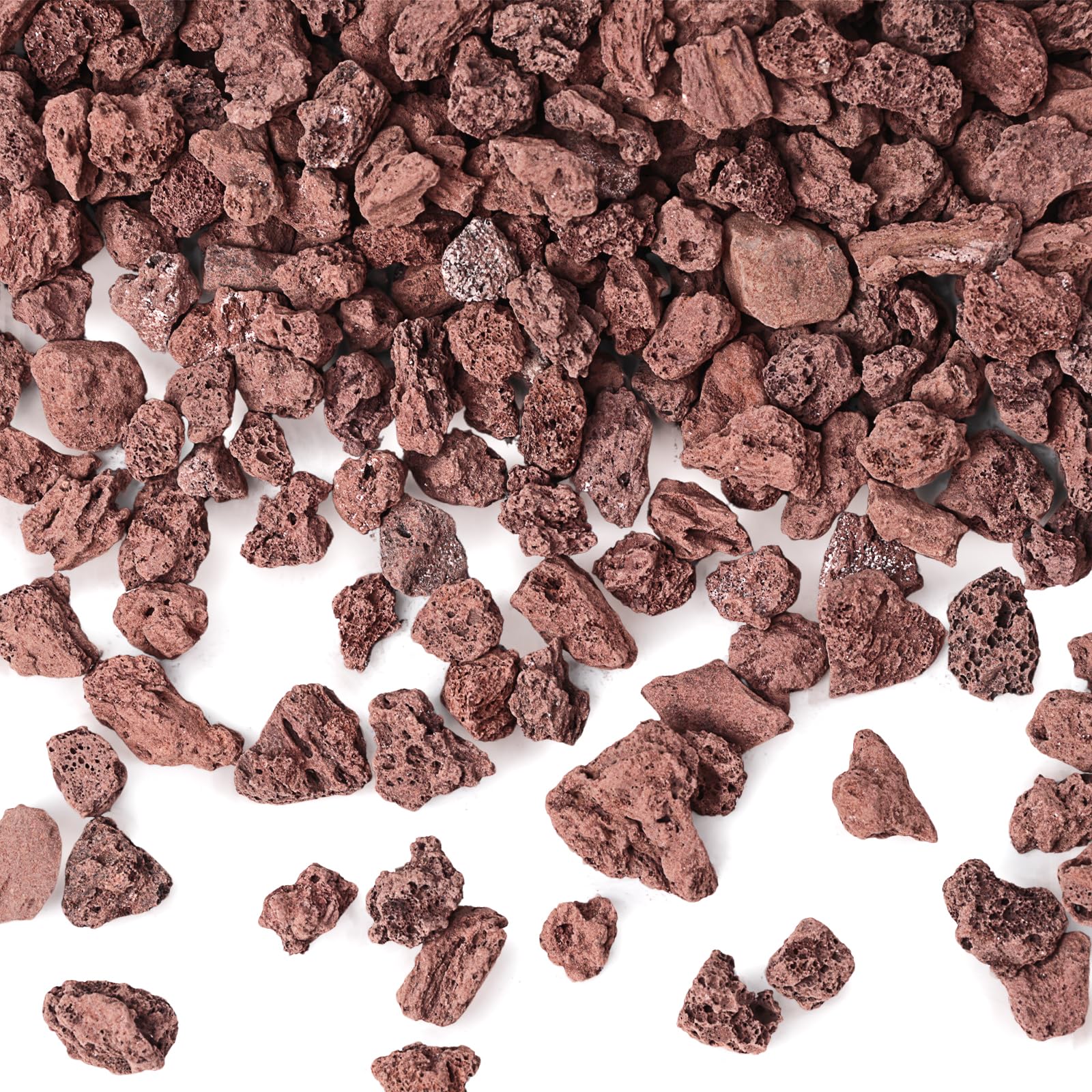 Photo 1 of JOHOUSE 2.5LB Red Lava Rocks, Lava Rocks for Plants Natural Horticultural Volcanic Rock for Succulents Bonsai Vase Filler Fire Pits