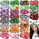 XunYee 28 Pcs St. Patrick's Day Holiday Headbands for Women 4th of July Head Bands Nurses Patriotic Headbands Bulk Nursing Spring Hair Stretchy Fall Non Slip Head Wrap Knot Hair Bands Accessories