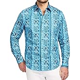 Robert Graham Mens Long Sleeve Patterned Button Down Shirt