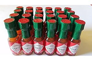 Mini Tabasco Original Pepper Sauce Bottles 1/8 Oz. - Box of 24 Little Real Glassbottles by TABASCO brand