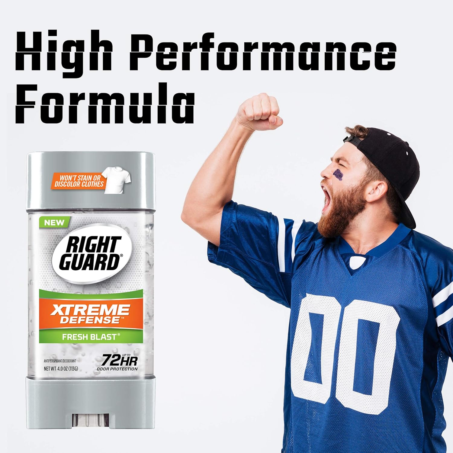 Right Guard Xtreme Defense Antiperspirant Deodorant Gel, Fresh Blast, 4 Ounce, 4 count : Beauty