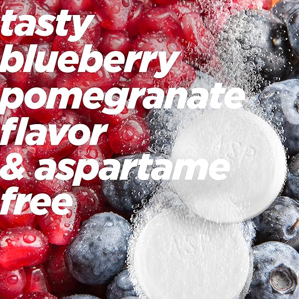 ALKA-SELTZER PLUS POWERFAST FIZZ, COUGH & CHEST CONGESTION MEDICINE, COOL BLUEBERRY POMEGRANATE EFFERVESCENT TABLETS, 24CT