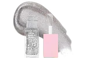 wet n wild Hello Kitty Glitter Lip Oil, New 10 Oil Infused Formula, Warm Apple Pie Lightly Scented, Sparkly Bold Colors, Cruelty-Free & Vegan - Diamond Bow