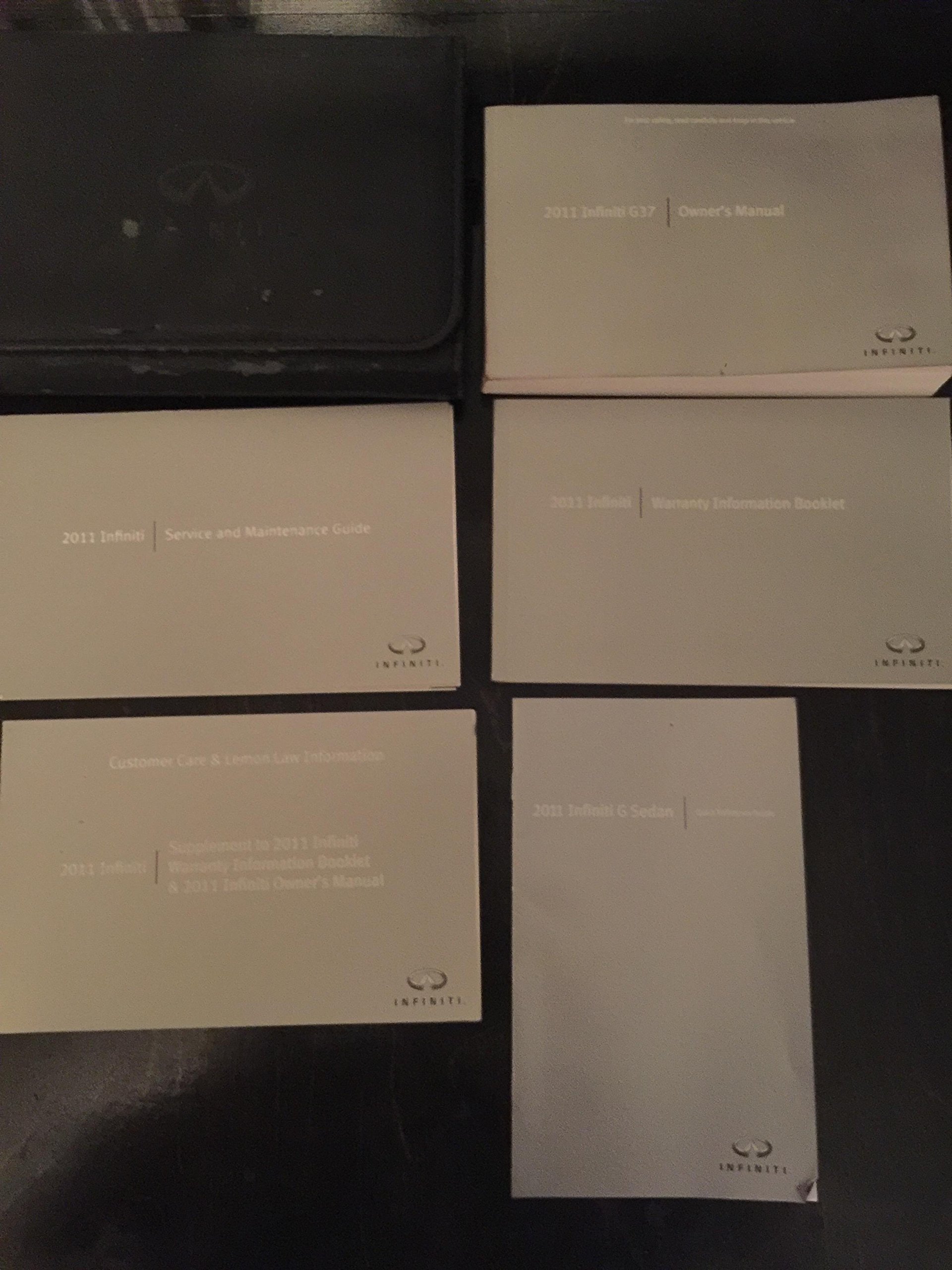 2011 Infiniti G37 Owners Manual Infiniti Amazon Com Books