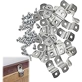 20 pcs Canvas Offset Clips Framing Tools,1/4" Canvas Painting Mounting Tools, Offset Canvas Clips, with 40 Screws, Z Brackets