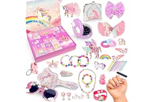 LINAYE Advent Calendar 2025 for Girls - Unicorn Advent Calendar Christmas Countdown, 24 Days Unicorn Accessories & Treasure X