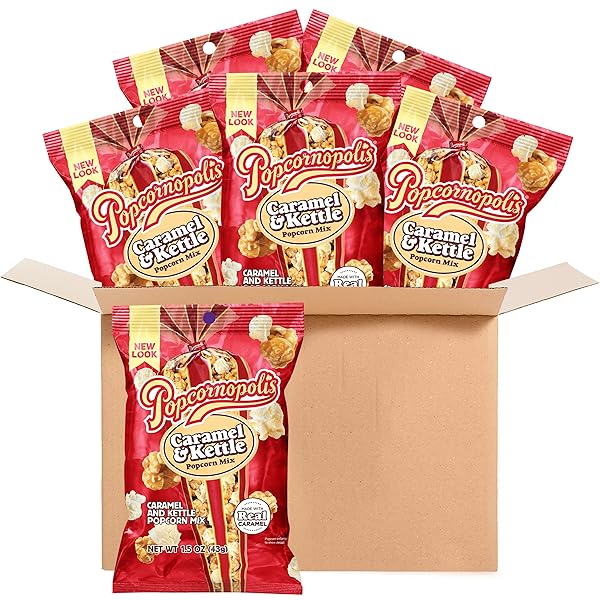 POPCORNOPOLIS GOURMET POPCORN, CARAMEL & KETTLE MIX, SWEET...