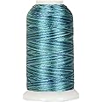 Variegated Polyester Embroidery Thread by Threadart - 40wt - 1000m - 25 Colors Available - No. 17 - Teal Ocean