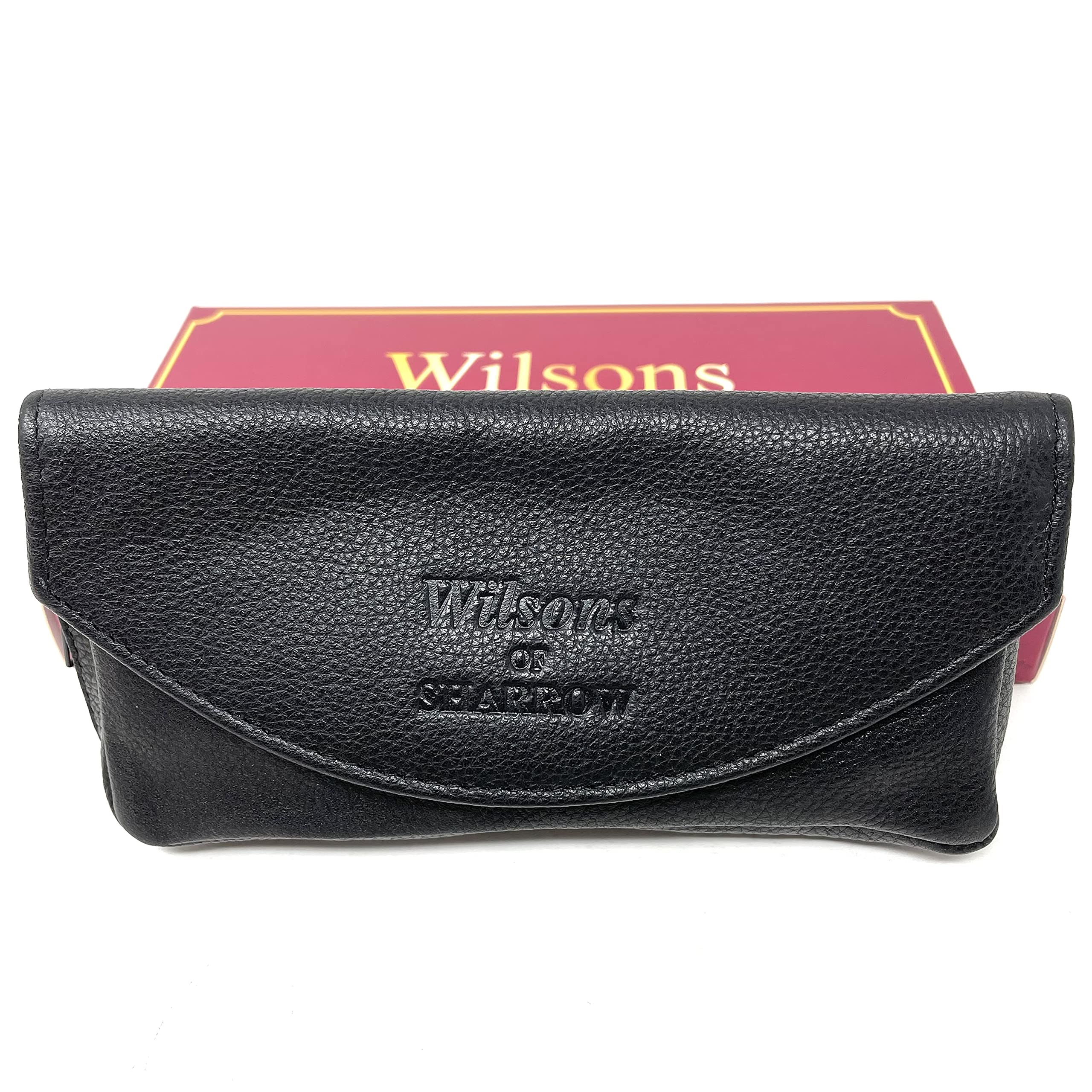 SHARROW Genuine Leather Pipe Pouch with 2 ZIPS and Button