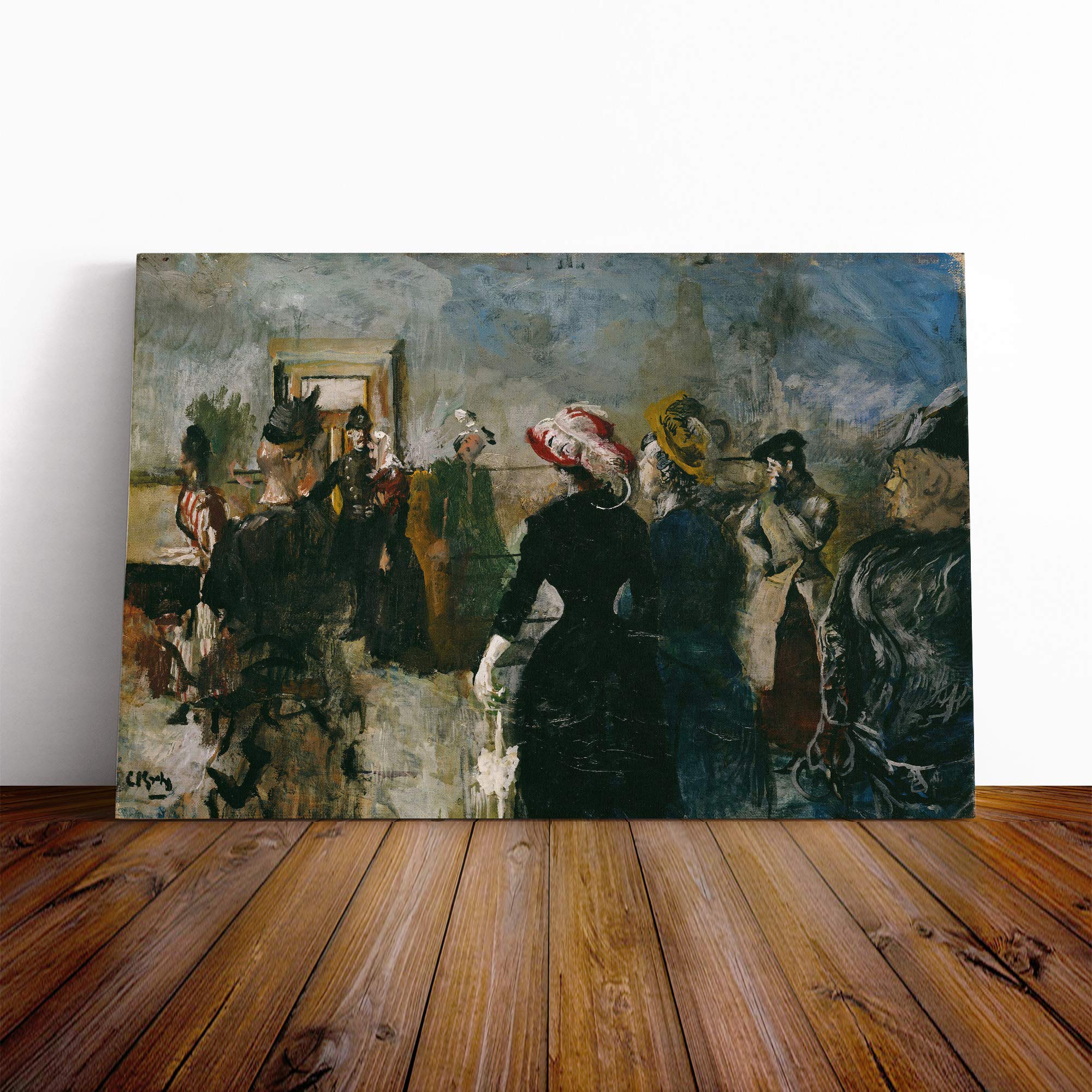 Christian Krohg Albertine Canvas Print | Gallery Wrapped 30mm Frame Wall Art | 20x14 inches | Ready to Hang | Modern Picture | Living Room Bedroom Lounge Office