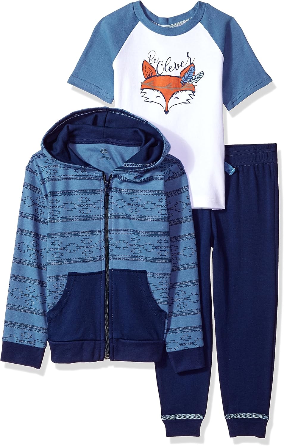 Yoga Sprout Unisex Baby Cotton Hoodie, Bodysuit or Tee Top, and Pant: Clothing