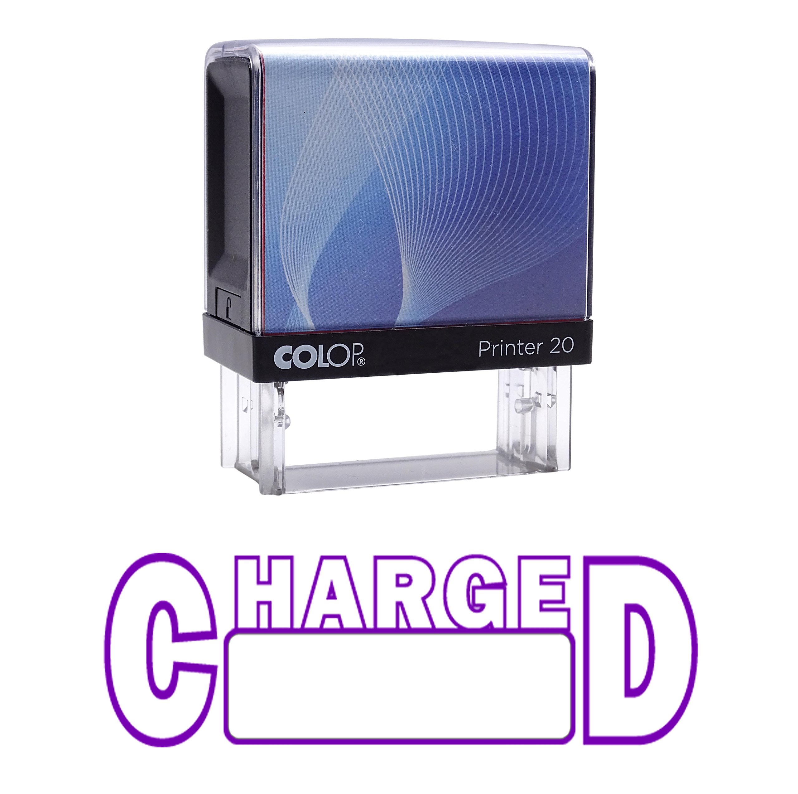 Charged Self Inking Rubber Stamp Custom Colop Office Stationary P20 Mini Stamper