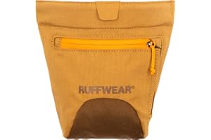 Ruffwear, Treat Trader Dog Treat Pouch, Hands-Free Waist-Worn, One-Handed Magnetic Closure, Belt (30-48 in) or Clip, Waterproof Food-Grade Lining, Zippered Pocket, Clicker Loop, Brown Bear