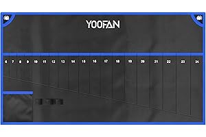 YOOFAN Wrench Roll Up Pouch – Wrench Organizer Bag with Handle, Wrench Holder for Hanging