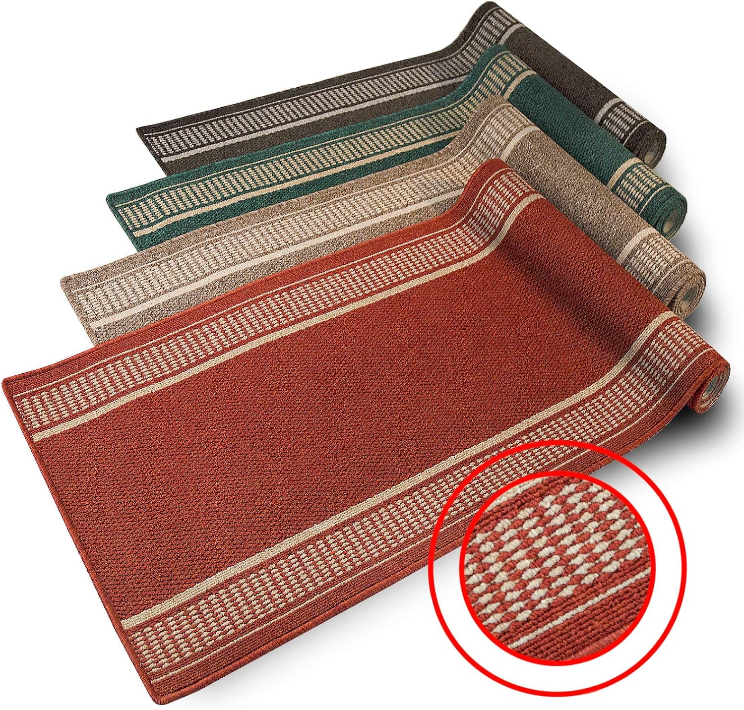 casa pura Rustic Flat Weave Hall/Kitchen Runner Promenade Non