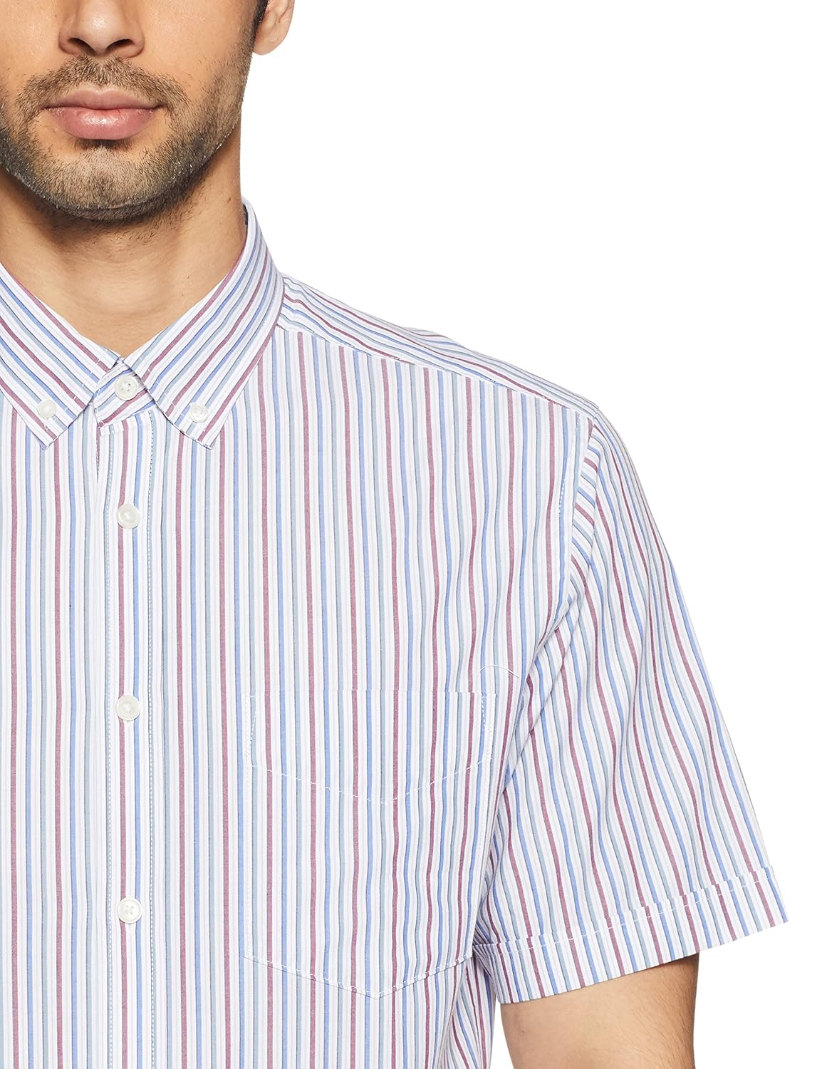 marks & spencer men's striped regular fit casual shirt