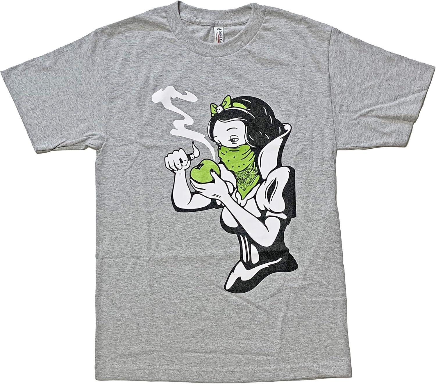 スノーホワイト 白雪姫 リンゴ タトゥー ディズニー パロディ Tシャツ グレー 並行輸入品 Tシャツ カットソー 通販 Amazon