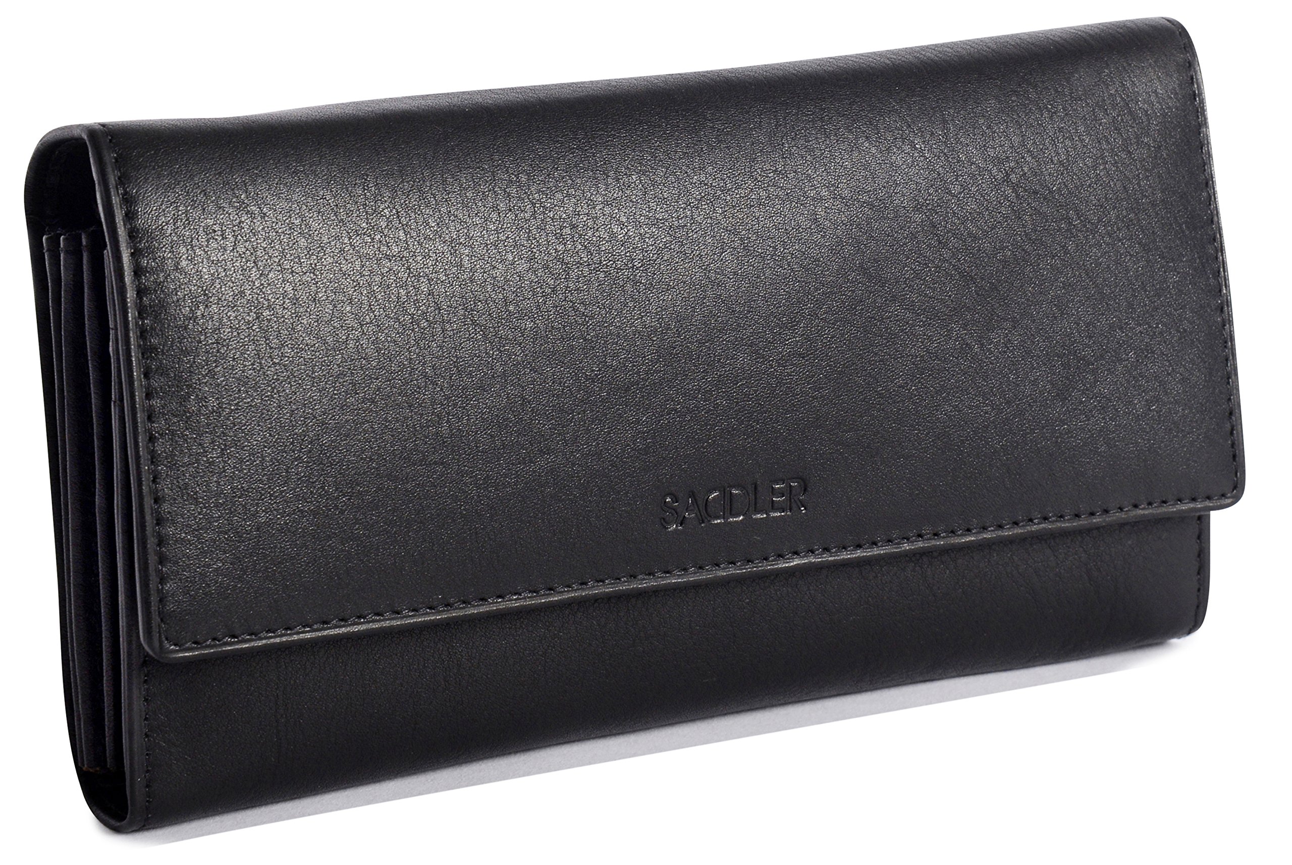 SADDLER "Grace Purse – RFID Protected Real Leather Large Wallet with 7 Card Slots, ID Window, Slip Pockets & Secure Zip Compartment – Spacious Everyday Purse for Women - Gift Boxed — image 1