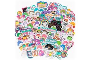 Fashion Angels Squishmallows Vinyl Sticker Pack - Includes 100 Large Squishmallows Stickers - Water Resistant Stickers - Join The Squish Squad - Accessorize Notebooks, Journals & More - Multi (50433)