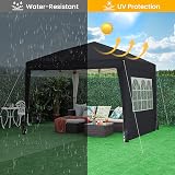 Yaheetech 3x3 Pop-Up Gazebo with Removable Side Panels & Wheeled Bag view 9
