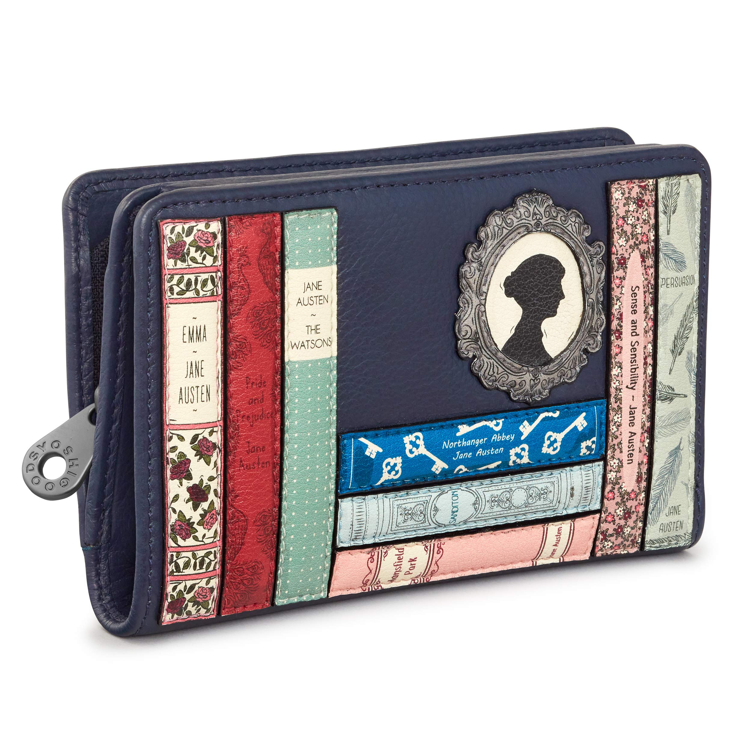 Yoshi Jane Austen Bookworm Flap Over Ladies Purse, Genuine Leather Womens Wallet