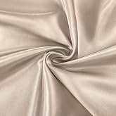 Horbaunal Taupe Satin Fabric, 55" Wide, 2 Yards | Soft Charmeuse Satin Fabric for DIY Crafts Decorations Costume