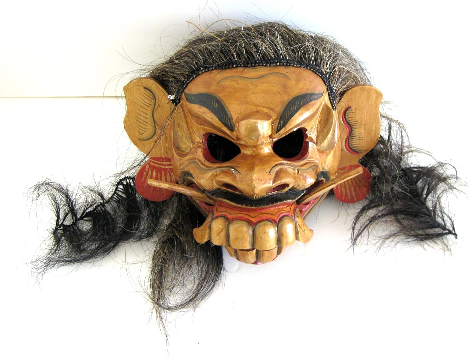 OMA African Wall Mask Hanging Wooden Hand Crafted Demon