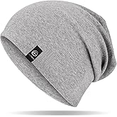 YANIKY Slouchy Beanie for Women, Mens Soft Cotton Beanie Hat, Double Layer Windproof Skull Cap for All Seasons