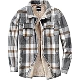 Elesuit Women's Sherpa Lined Flannel Shirt Jacket Plaid Button Down Jacket Coat for Women with Pocket