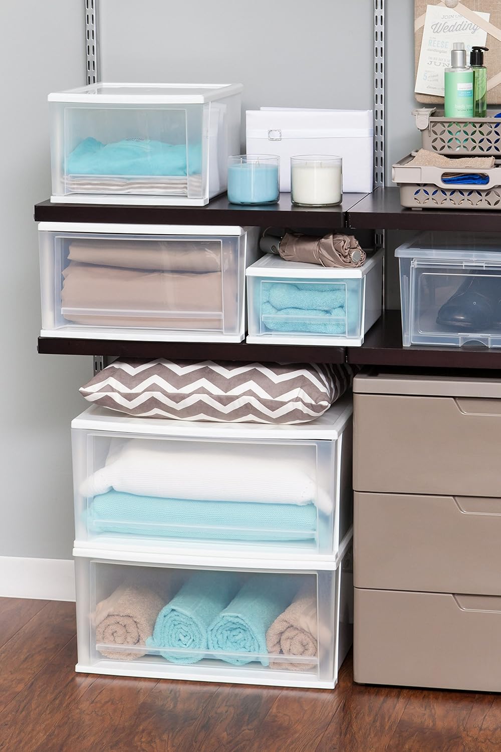 Iris 51 Quart Stacking Drawer 2 Pack White Amazon In Home