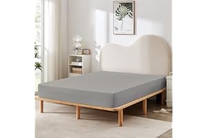 HBHLFZ Full Fitted Sheet Only, Soft Breathable Bottom Sheet - 54"x75" Deep Pockets Full Size Fitted Sheet - All Around Stretch Fit, Wrinkle Resistant, Colorfast - Easy Care, Gray