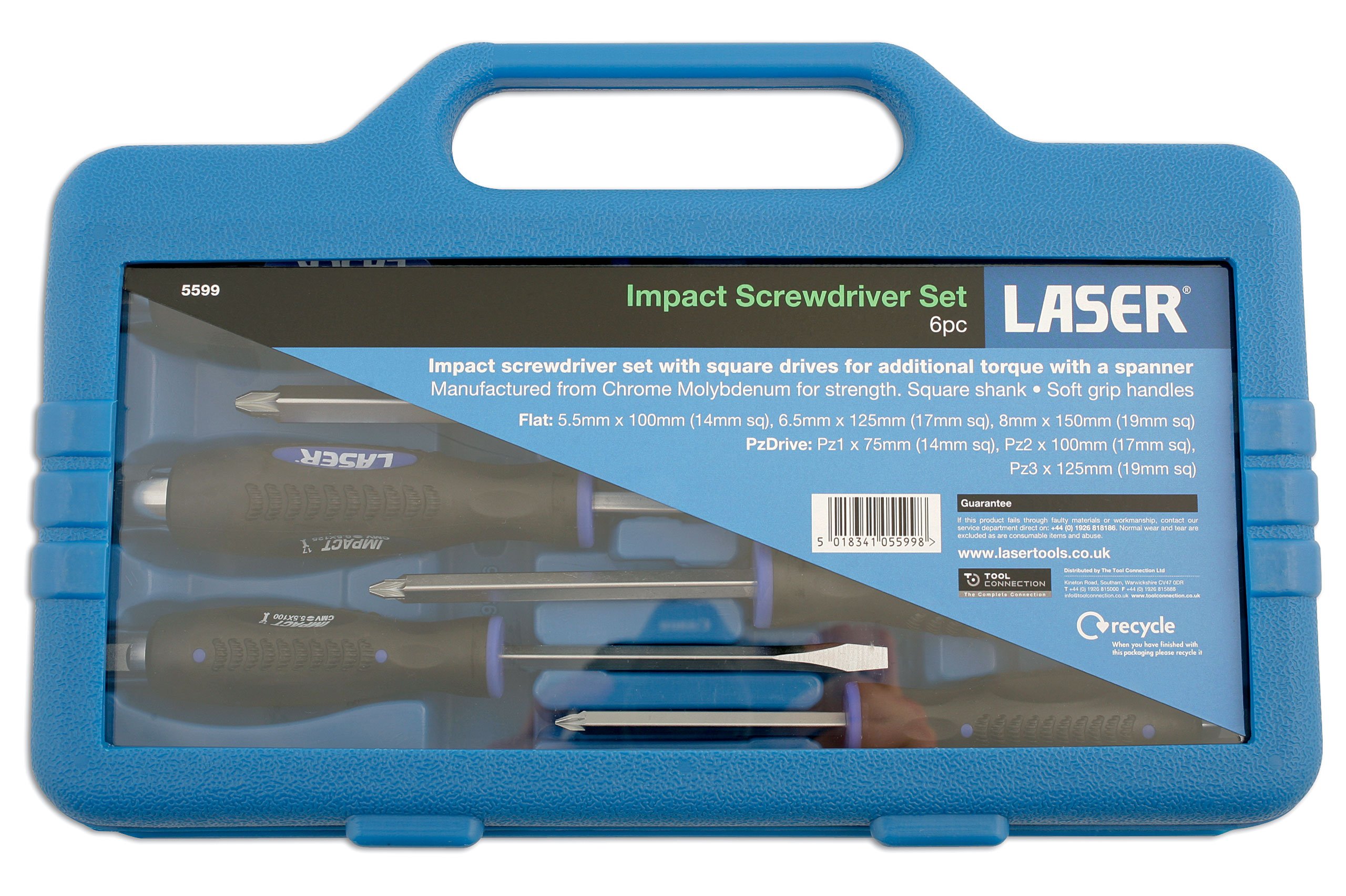 Laser 5599 Pound Thru Screwdriver Set 6pc