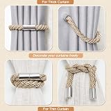 Pretty Jolly Magnetic Curtain Tiebacks 2 Pack Khaki Modern Drape Holdbacks view 6
