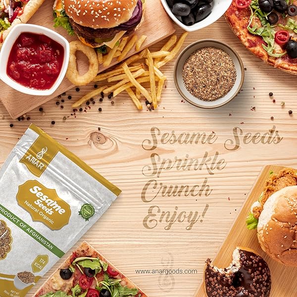ANAR SESAME SEEDS | PREMIUM 16OZ (454G) BAG | BROWN RAW SESAME SEEDS FOR EVERYDAY USE | BEST FOR BAKING COOKIES, MIX IN MILK, SPRINKLE ON SALAD | RICH & NUTRITIOUS | NATURALLY GROWN IN AFGHANISTAN | PACK OF 1 | RESEALABLE BAG
