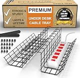 Scandinavian Hub Cable Tidy Set 2 Under Desk Wire Organiser Tray Max Airflow view 1