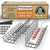Under Desk Cable Management Tray, Cord Organizer