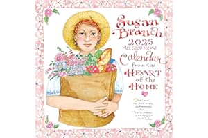 TF PUBLISHING 2025 Susan Branch Wall Calendar - Large Grids for Appointments and Scheduling - Vertical Monthly Wall Calendar 2025 - Home and Office Organization - Premium Matte Paper - 12"x12”