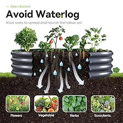 KING BIRD Raised Garden Bed Galvanized Round