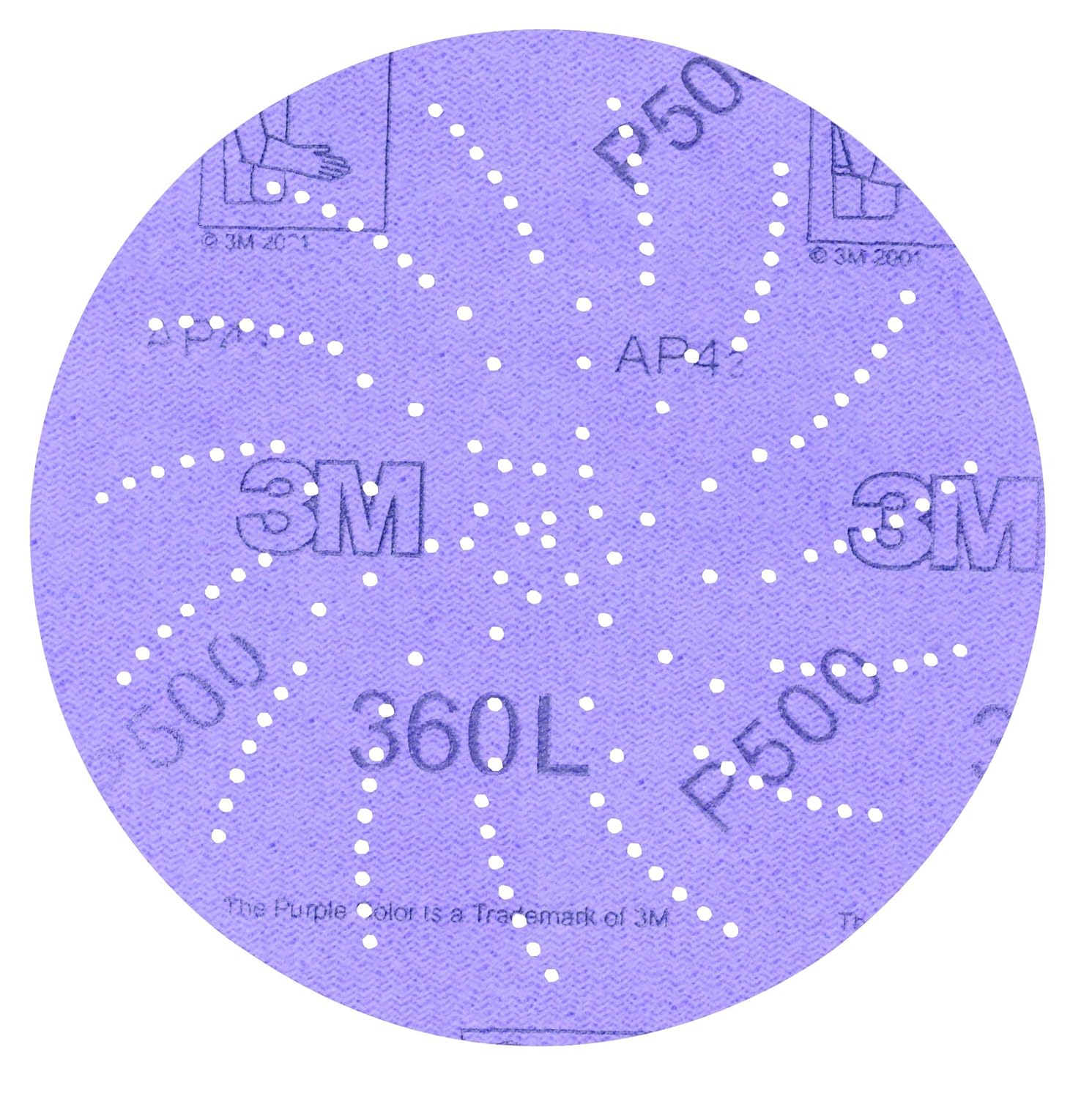 3M Hookit Clean Sanding Disc 360L, 01707, 5 in P320, 100 per inner 500 per case