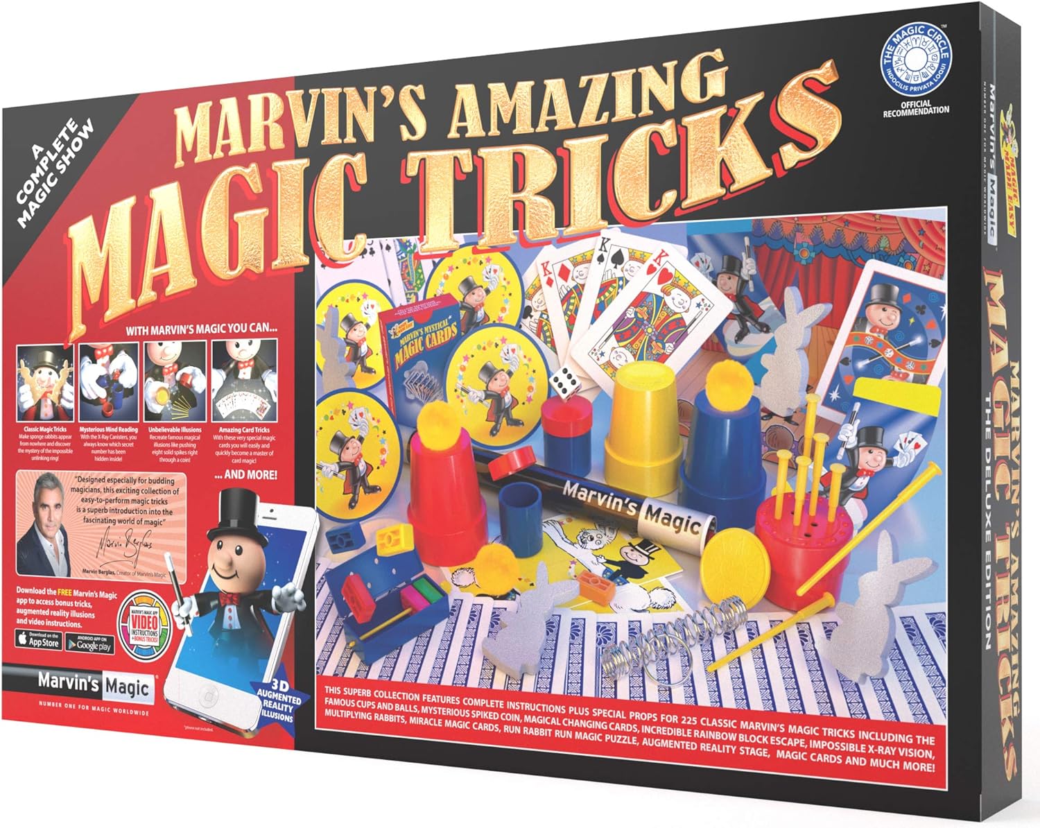 Marvin's Magic - 225 Amazing Magic Tricks for Children | Kids Magic Set | Magic Tricks for Kids Including Mystical Magic Cards, Magic Theatre, Magic Wand + More: Toys & Games
